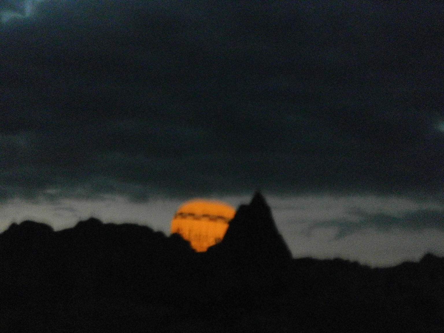 Balloon rising in Cappadocia