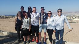 Photo of Stopping for a group photo on the way to Petra Time for a selfie break , Grant R - April 2016