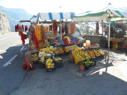 Photo of A and quot;farm stand and quot; on the drive up the Amalfi Coast Our driver stopped at this stand, and we purchased garlic braids, peppers, and other goodies , Santa F - October 2013