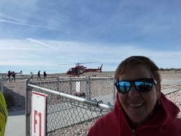 Photo of My wife just before the take off by Helicopter Short flight, just 3000 feet down into the canyon... , Hubert S - December 2015
