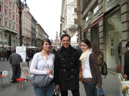 Photo of Shopping in Milan Louise and Sophie with their personal shopping consultant. So many shops so little time!, Ann W - April 2008