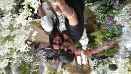 Photo of beautifully created garden in Fitzroy gardens Me and my husband in the garden. This was a beautiful place.. , aaritu - November 2015