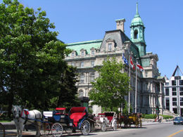 Photo of City Hall, Place Jacques Cartier City Hall of Montreal - Carriages, Place Jacques-Cartier - May 2011