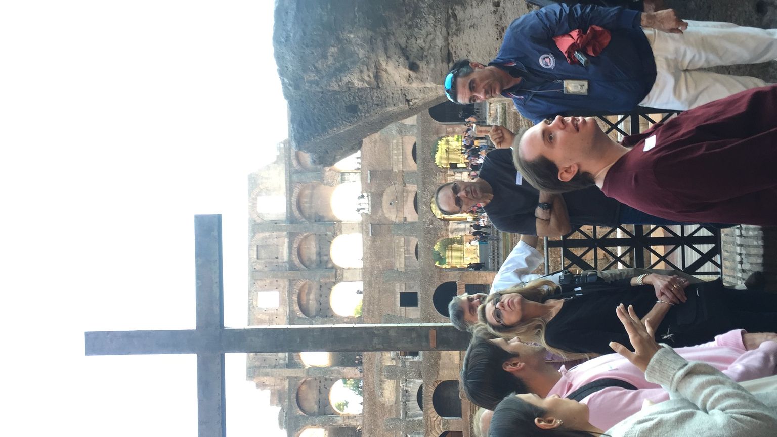 Our Tour Guide at the Colosseum