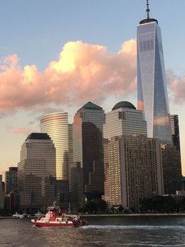 Photo of View of the new World Trade tower View of the Manhattan skyline, with the new World Trade tower. Photo taken from the sunset boat tour. , Jennifer L - August 2016