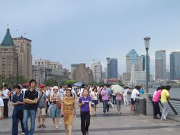Photo of Shanghai - people walking along The Bund Shanghai - people walking along The Bund - November 2011