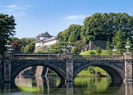 Photo of The Imperial Palace in Central Tokyo The Imperial Palace, behind the Nijubashi Bridge in Tokyo's Chiyoda district - May 2011