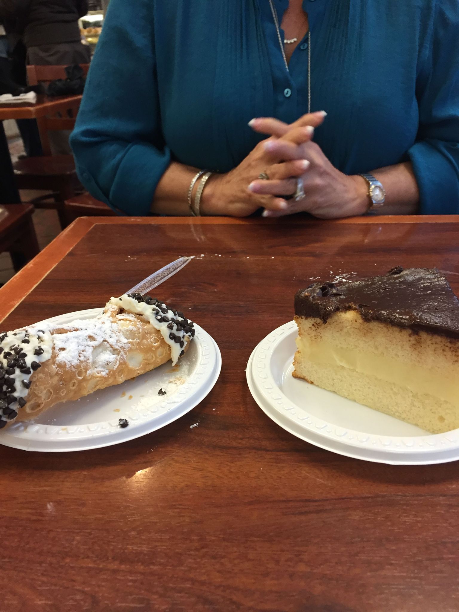 Cannoli and Boston cream pie