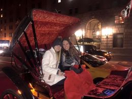 Photo of nighttime private horse and carriage ride in central park A friend and I enjoying our central park carriage ride , DelRae F - January 2016