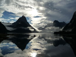 Photo of Milford Sound Mariner Overnight Cruise Weather clearing over the Sound for the afternoon cruise around Mitre Peak , Ian M - May 2012