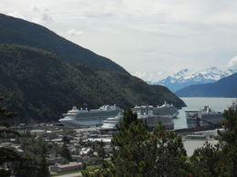 Photo of Skagway Port from 'The Overlook' How many cruise ships can we empty into this tiny town for the day? , Mark W - July 2014