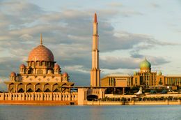 Photo of Masjid (Mosque) Putra in Putrajaya Masjid (Mosque) Putra in Putrajaya, Malaysia near Kuala Lumpur - July 2011