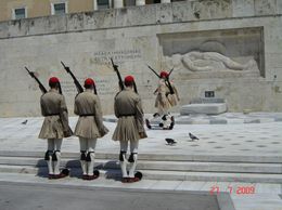 Photo of The Tomb of the Unknown Soldier, Athens Changing of the guard in front of The Tomb of the Unknown Soldier, Athens, Olivia Z - August 2009