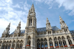 Photo of The towers of City Hall (Rathaus) in Vienna The towers of City Hall (Rathaus) in Vienna - November 2011