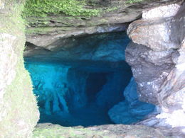 Photo of Wonderful blue water in a cave After an interesting hike at a waterfall we ended up in this wonderful cave. , Christina O - August 2016