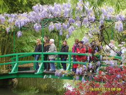 Photo of THe Bridge at the Lily pond A group of us from the tour, now we are in the famous painting. One of my highlilghts from the 2 weeks I spent in Paris , Dorsey - June 2013