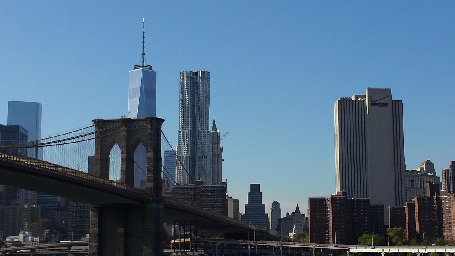 Brklyn Bridge with NYC Skyline