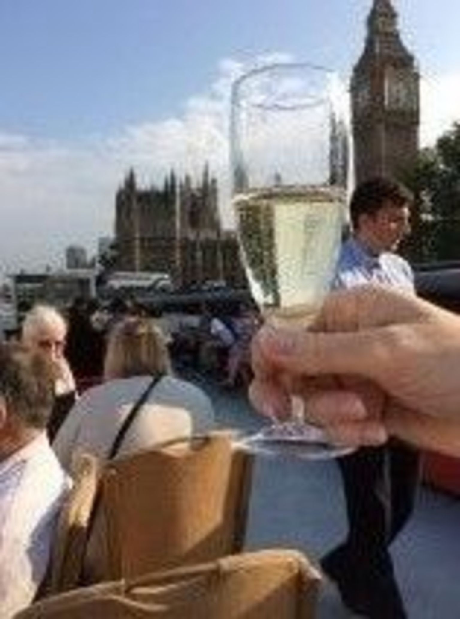 Bubbly on The Thames.