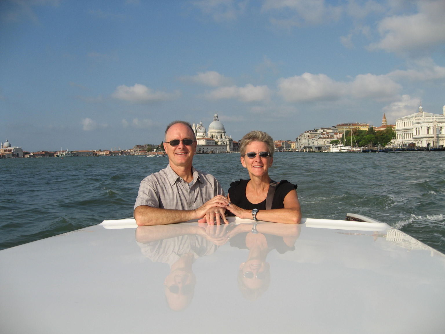 Leaving Venice by private water taxi
