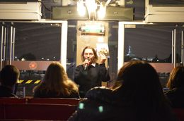 Photo of Seine River Cruise, Paris Illuminations and Dinner on the Champs-Elysees Getting a history lesson on the boat. - January 2014