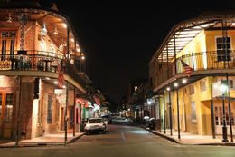 Photo of Bourbon Street, New Orleans Bourbon Street is a famous and historic street that spans the length of the French Quarter - May 2011