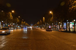 Photo of Seine River Cruise, Paris Illuminations and Dinner on the Champs-Elysees The Champs Élysées lit up at night, all the way to Place de la Concorde. - January 2014