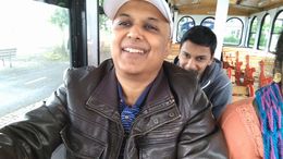 Photo of on the HOHO bus on the Hop on hop off bus at the starting point near English bay. the bus then takes us to the Ferry Wharf where we wait for another bus that makes the route by first picking up passengers from ... , Dipankar R - July 2016