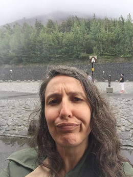 Photo of Thats Mt Fuji behind me. Somewhere. This is me. Sahm Keily. With Mt Fuji behind me, somewhere, among the fog. , Sahm K - September 2016