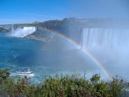 Photo of Niagara Falls - Canada Standing on pathway looking down at the falls on the American side with rainbow. Beautiful! - November 2011
