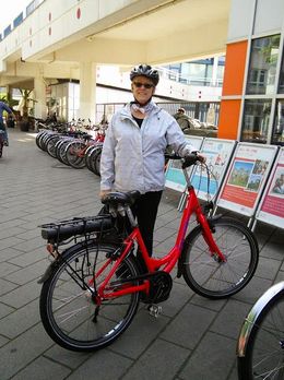 Photo of Berlin Electric Bike Tour - 2 Thumbs Up! This tour was so fun! Neal was our guide and we rode through the city for 5 hours and what a HOOT! I am 60 and was able to keep up fine with the gang. They do supply the helmets. Neal was a great ... , Ccognac - May 2015