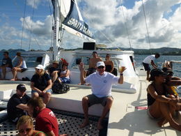 Photo of Fun on the Catamaran Day Sail and Tour On the boat enjoying the cruise...not crowded and the punch was great! , Michael W - December 2013