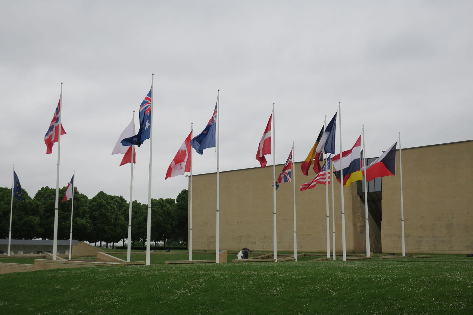Just outside the front of the museum