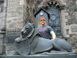 Photo of In the courtyard at Edinburgh Castle One of the statues in the courtyard at Edinburghs Castle , James R - June 2013