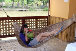 Photo of Loboc River Cruise Oh you know, just relaxing on a hammock with a coconut drink in hand, no big deal, Bing - January 2013