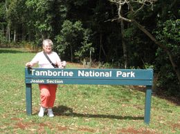 Photo of Tamborine National Park Entrance Sharon at entrance to walk at Tamborine National Park. - November 2009