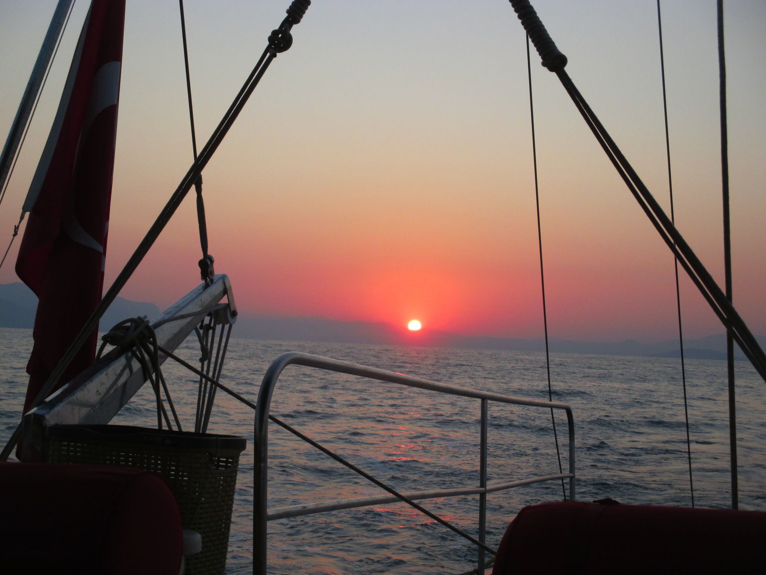 sunrise on the gulet