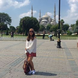Photo of At the Hippodrome On the way to the Blue Mosque, this lady wanted her picture taken in the middle of the circus which is the ancient Hippodrome of Constantinople. , G J R M - July 2016