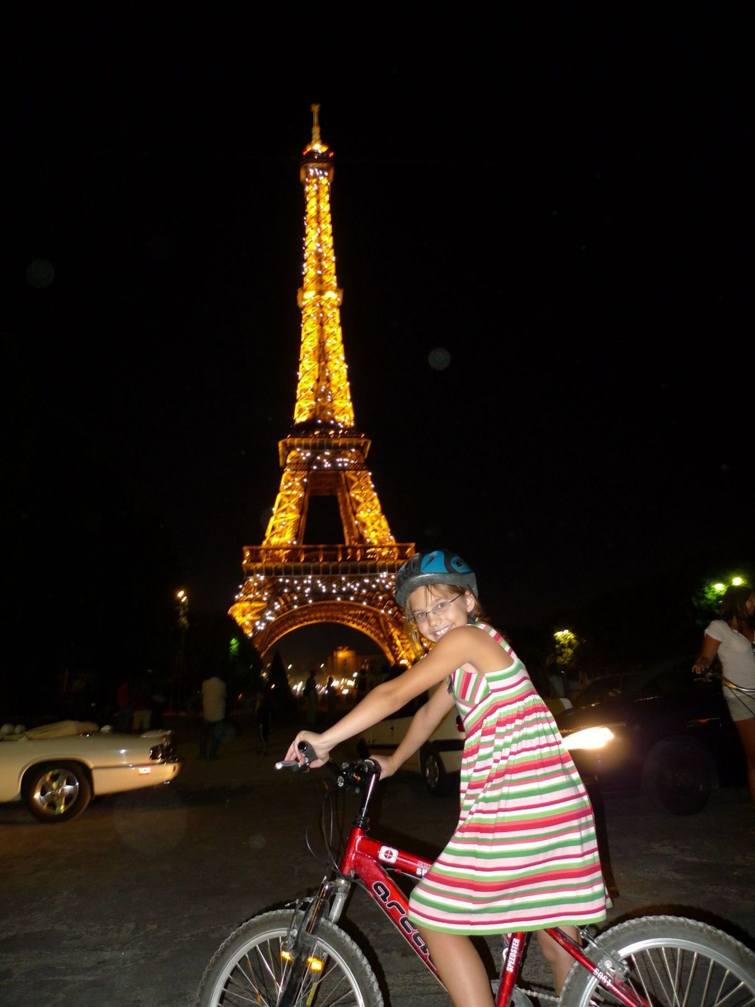 Eiffel Tower on Night Bike Tour