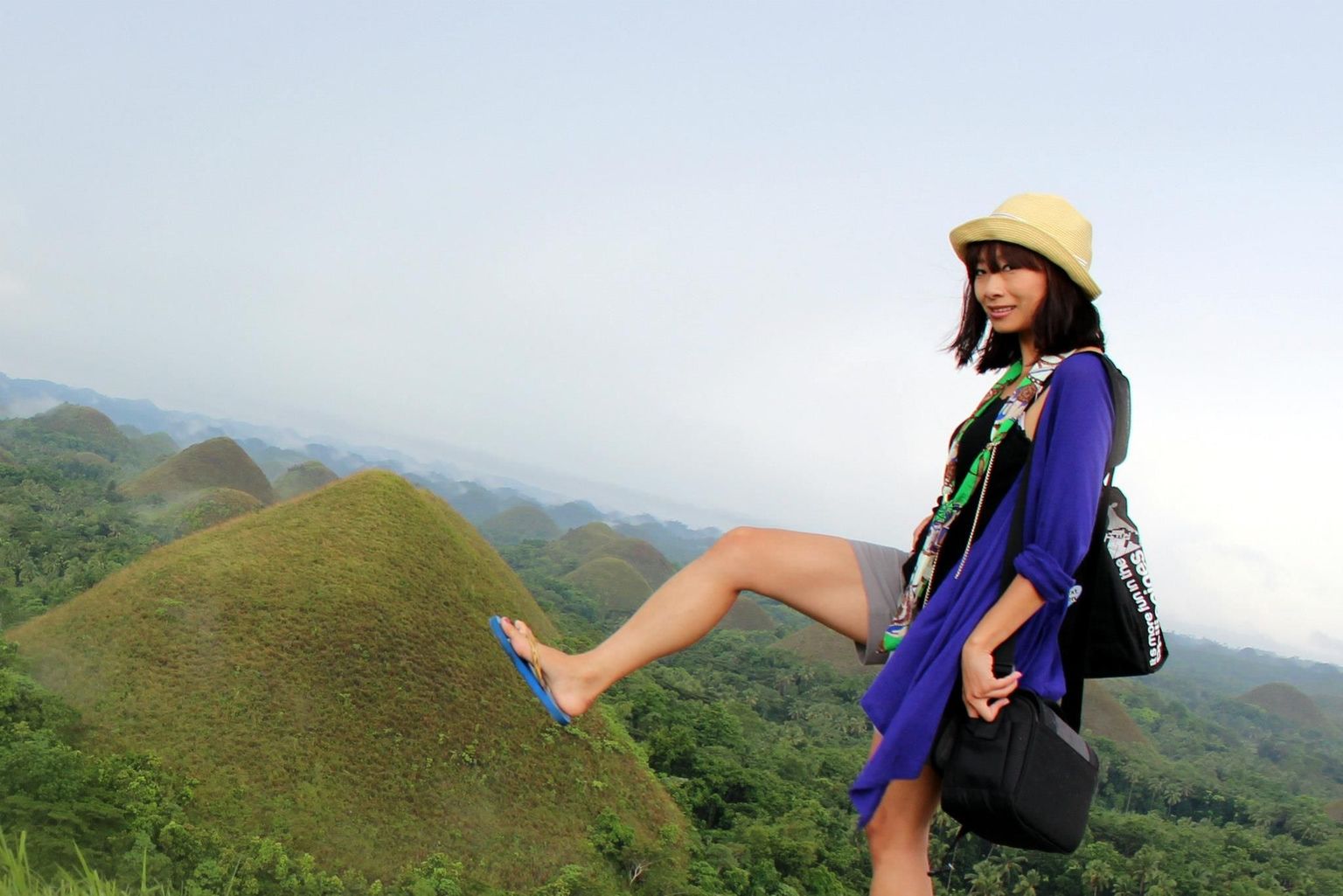 Take a creative photo with the Chocolate Hills