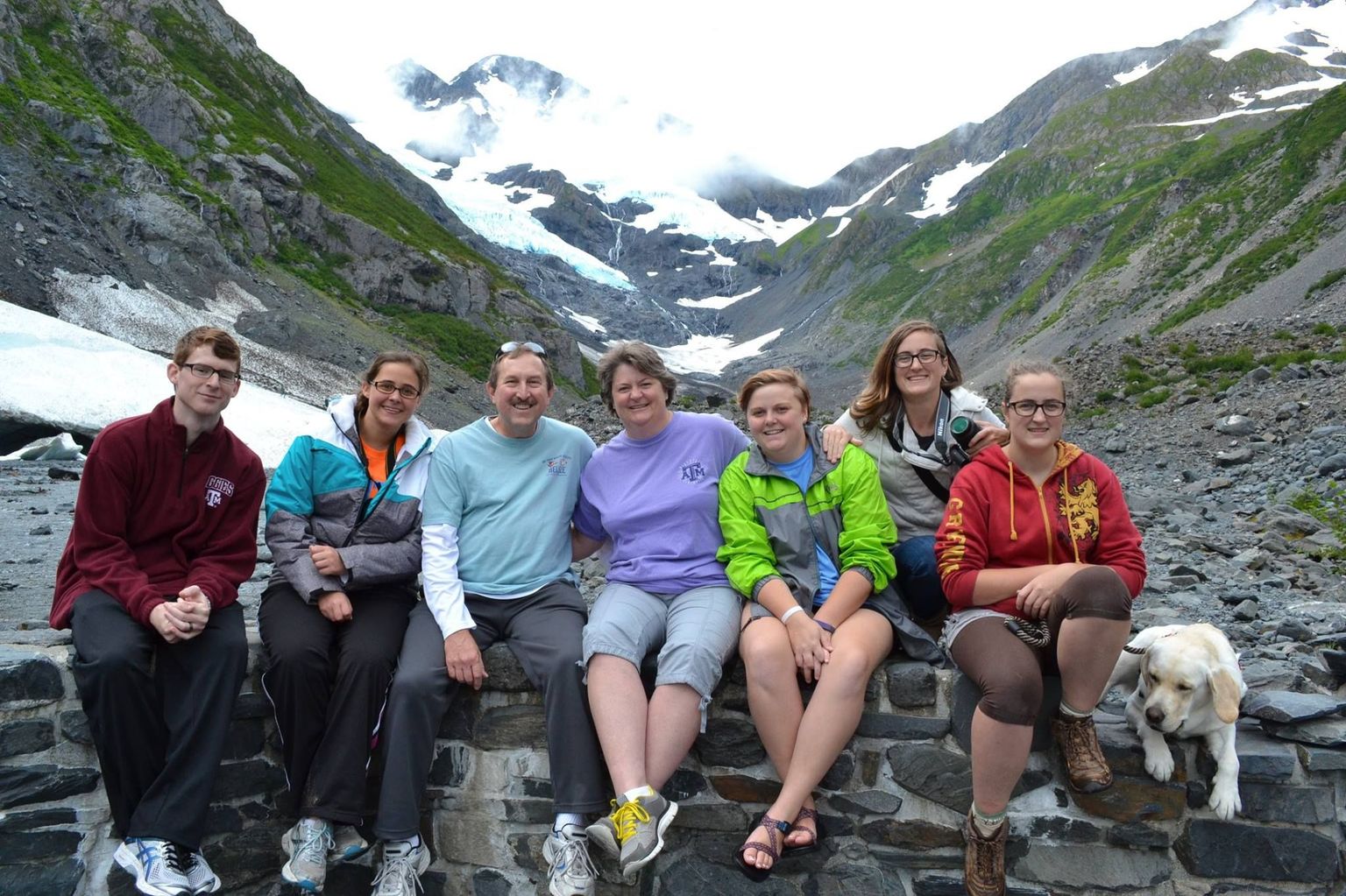 Group Photo at Byron Portage Glacier