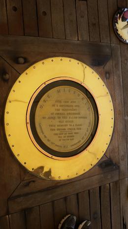 Photo of The Missouri The plaque commemorating Japan's surrender to the Allies which was signed on the deck of the Missouri , mickhesketh - September 2016