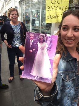 Photo of Heres to getting to know the locals! Wedding photo of the older couple we met working their shop... , Stephanie C - June 2015