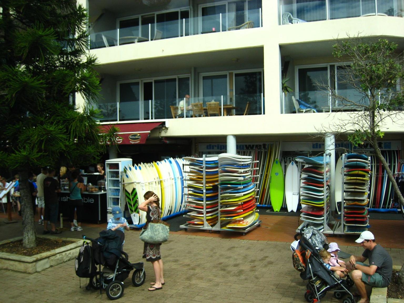 Surfing at Manly Beach