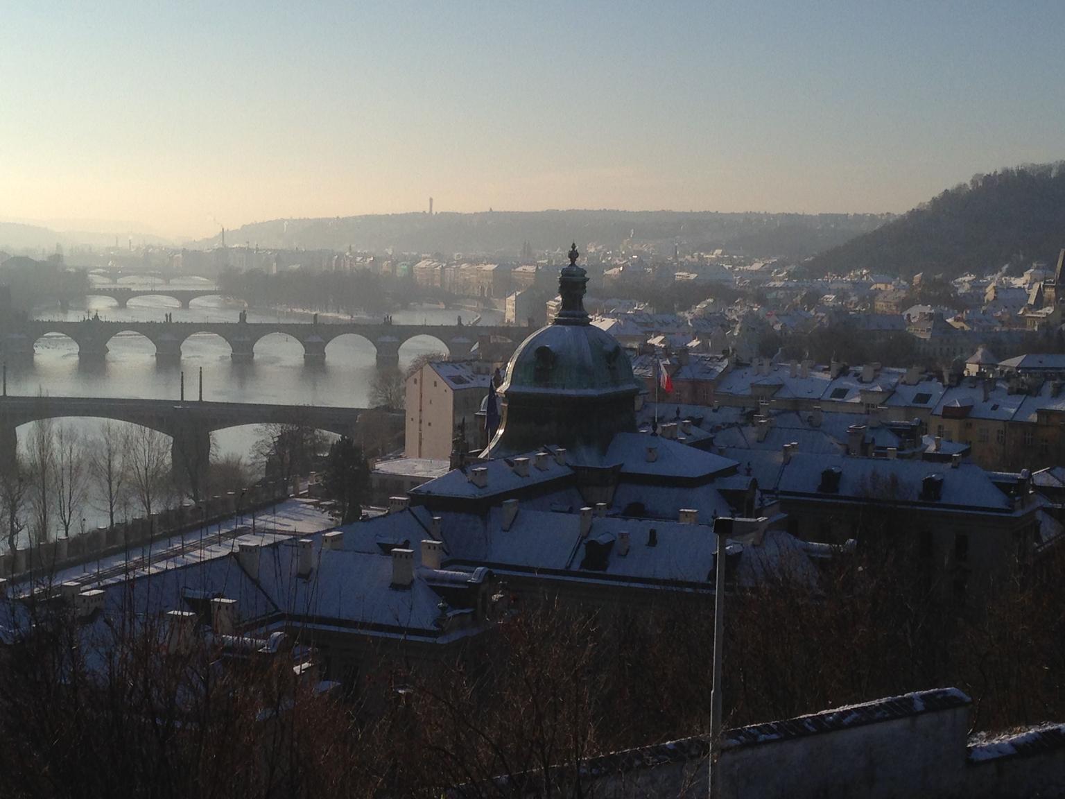 view from top of hill from Czech Bridge