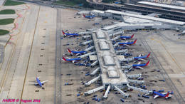 Photo of Midway Airport Bird's eye view of Chicago Midway Airport dominated by Southwest Airlines' B737s , N Robert A - August 2014