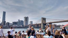 Photo of Brooklyn Bridge The cruise goes along the East river and passes under the Brooklyn Bridge. , Rahul D - June 2016
