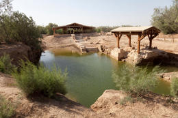 Photo of Biblical site: Bethany at River Jordan Biblical site: Bethany at River Jordan - considered to be the site of the baptism of Jesus - November 2011