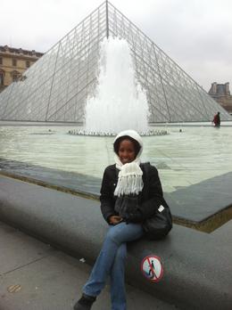 Photo of Freezing in front of the Pyramid at the Lourve in Paris! The Lourve is a Must See.... You will need the whole day to experience and then some... , Briana S - January 2011