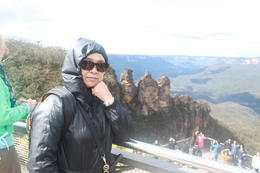 Photo of My wife in front of thethree sisters We made many stops for the photos and my wife was taken in photo in front of the three sisters , Gerard A - September 2016