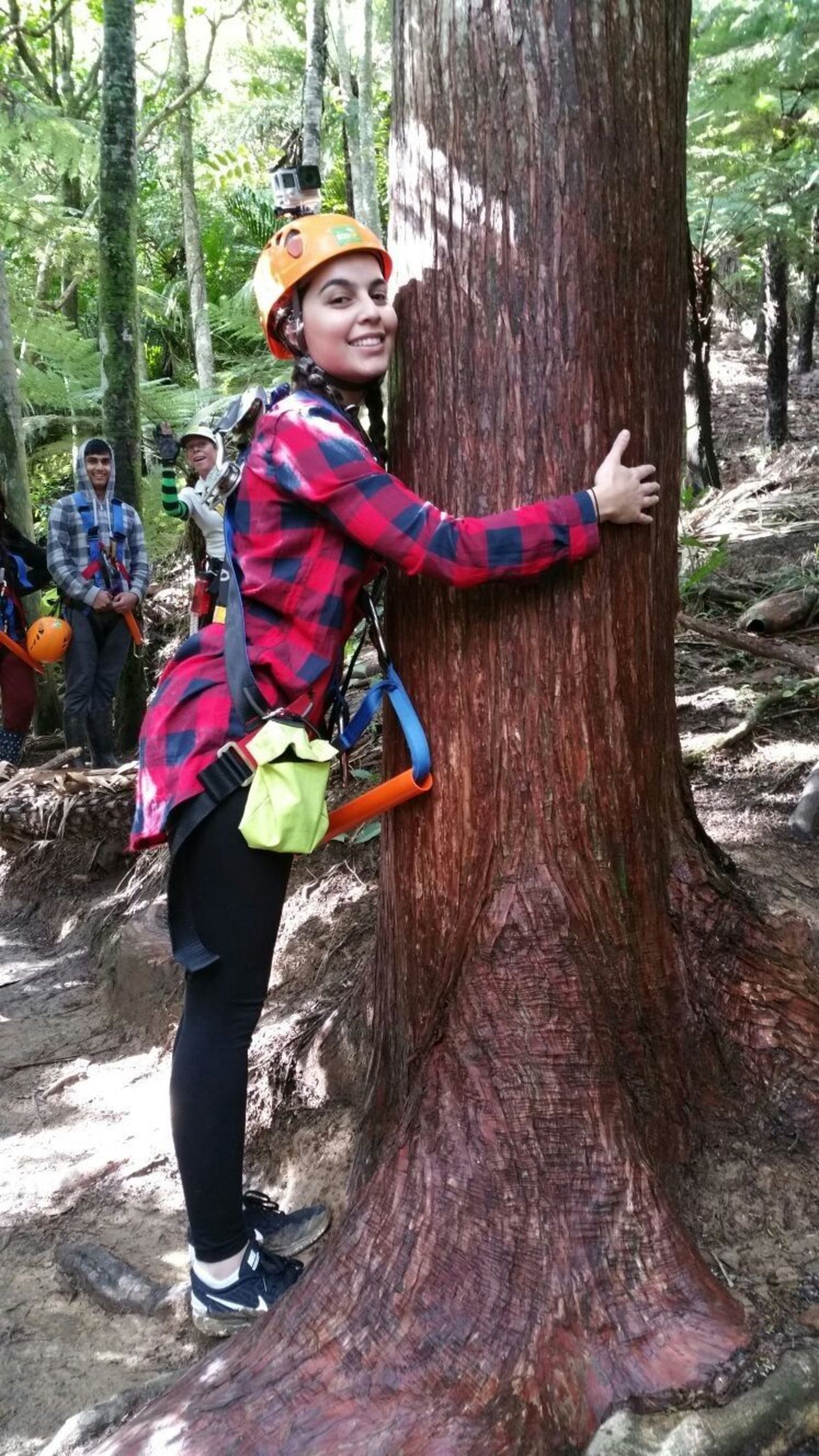 Tree hugging!